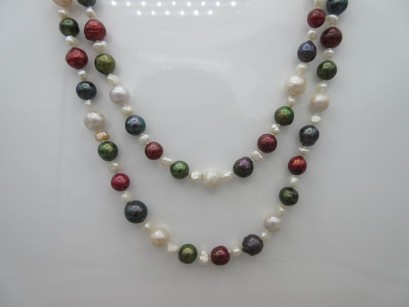 120cm Perlenkette aus Süßwasserzuchtperlen