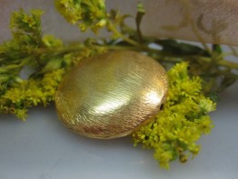 ZS507 -- Neu : Kupfer vergoldet-mattiert Riesenlinse 26mm