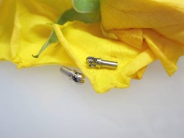 2 Stück Wechselschließen-Schlüssel Stahl / Perlgarn
