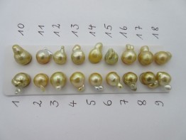 Naturgoldene Südseeperle barock - 1 Perle zur Auswahl