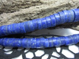 Lapis günstig - Strang riesige mattierte Scheiben tiefblau