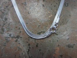 Omegakette Silber 925er, stabil und preiswert, Länge 76cm