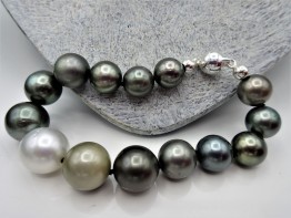 Perlenarmband mit Tahitiperlen 10-13mm Durchmesser