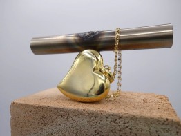 Vergoldetes Herz in 925er Silber Länge total 50mm