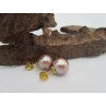 Perlen Ohrstecker fliederfarben
