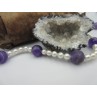 Perlenkette mit Amethystkugeln