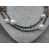 Perlenkette 1 Meter mit Edelsteinen
